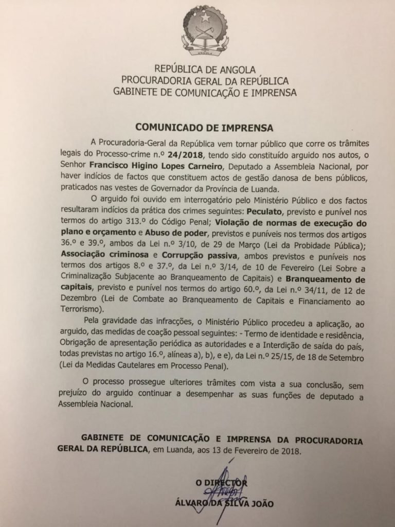 higino carneiro e manuel rabelais impedidos de sair do país