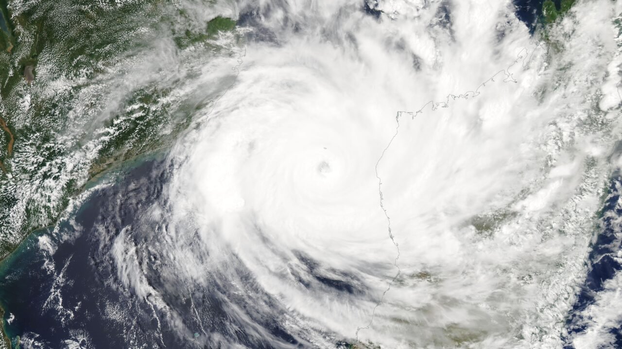Imagem de satélite do ciclone Idai no canal de Moçambique